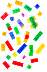 Details and elements of the toy children's plastic color designer