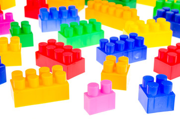 Details and elements of the toy children's plastic color designer