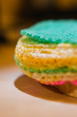 Waffle cake with condensed milk