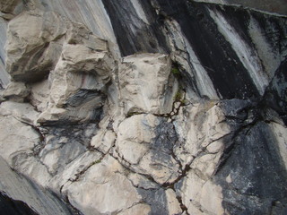 Mountain rock cliff with moss, Ancash province, Peru