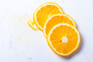 Orange fruit slices