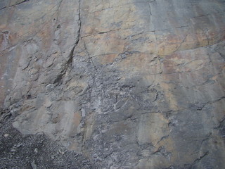 Mountain with fossil imprints of prehistoric plants, Ancash province, Peru 
