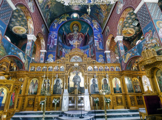 Fototapeta na wymiar Greek Orthodox church, Kalyves, Crete, Greek Islands