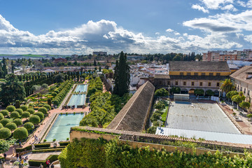 Panoramic view of Córdoba and the Alcazar, Spain