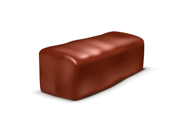 chocolate bar on white