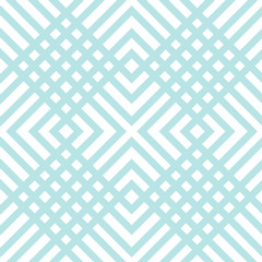 Linear geometric seamless pattern. Geometrical line ornament on white background. Vector illustration.