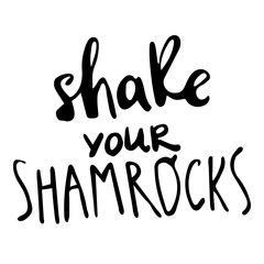 St Patrick s day handwritten quotation poster vector