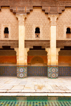 Ben Youssef Madrasa is an Islamic college and largest Madrasa in Marrakech, Morocco, Africa