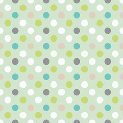 Fototapeta na wymiar Colorful round seamless pattern. Dotted background. Vector illustration.