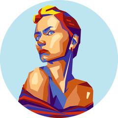 Pop art portrait of a girl