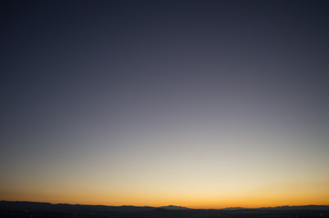 Afterglow with Color Spectrum at Mirador del Barranco del Abogado Lookout in Granada, Spain