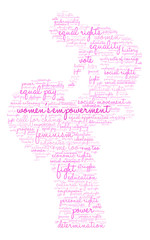 Fototapeta na wymiar Women's Empowerment Word Cloud on a white background. 