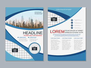 Modern professional two-sided flyer vector design template