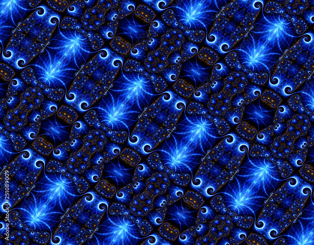 Poster artistic abstract 3d computer generated illustration of fractals artwork background