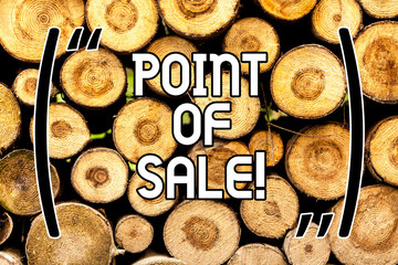 Handwriting text Point Of Sale. Concept meaning Method for doing payments with debit or credit...