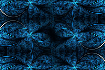 Abstract glowing 3d computer generated illustration of fractals artwork background