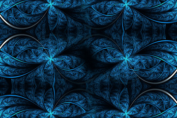 Abstract glowing 3d computer generated illustration of fractals artwork background