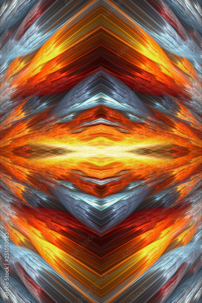 Canvas Prints abstract artistic 3d computer generated illustration of bright glowing dangerous energetic fiery art
