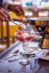 Postre de fresas