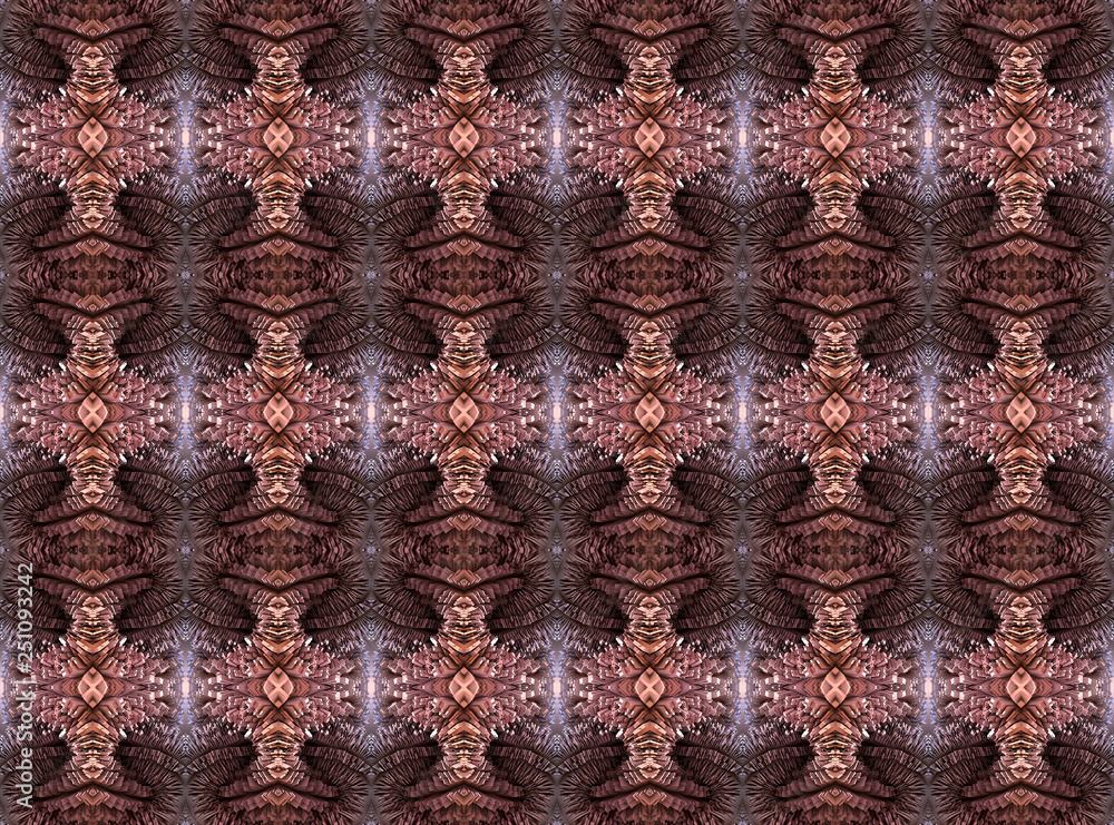 Poster artistic abstract smooth 3d computer generated illustration of fractal pattern artwork.