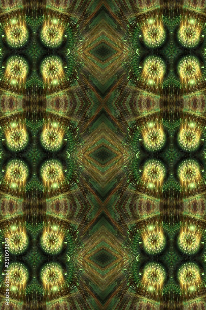 Poster abstract 3d computer generated illustration of bright colorful smooth fractal patterns background