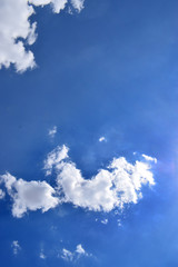 blue sky with white clouds