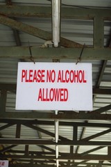 Please no alcohol allowed