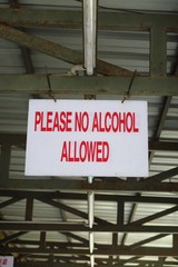 Please no alcohol allowed