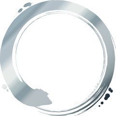 丸　円　銀　筆文字
