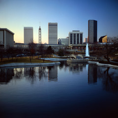 Fototapeta na wymiar Skyline, Charlotte 1981, North Carolina
