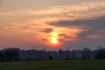 Fototapeta na wymiar Countryside sunset