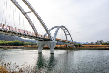 taehwa bridge over the river