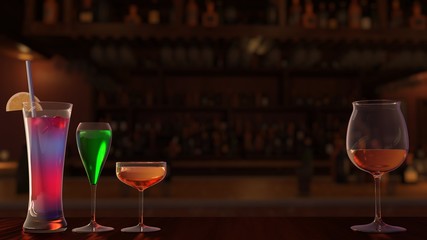 カクテル ラウンジ バー Glasses Cocktail Night Lounge Bar