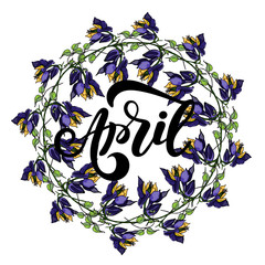Frame with spring flowers . Decorative season floral frame for festive design . Vector graphics Frame with spring flowers