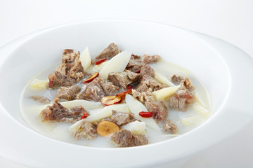 Delicious Chinese cuisine, yam bone meat soup