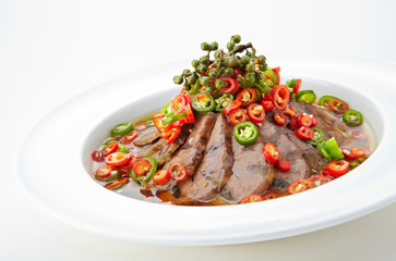 Delicious Chinese cuisine, marinated beef