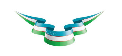 Uzbekistan flag, vector illustration on a white background
