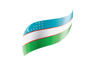 Uzbekistan flag, vector illustration on a white background