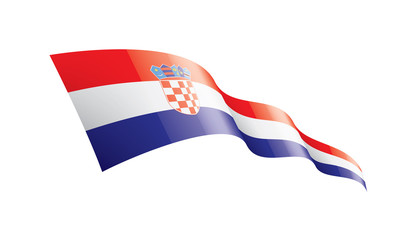 Croatia flag, vector illustration on a white background