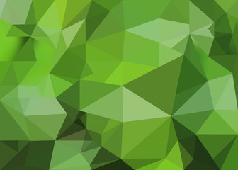 Plakat Green background with triangles