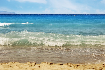 Mediterranean sea, Crete. Greece. Selective focus.
