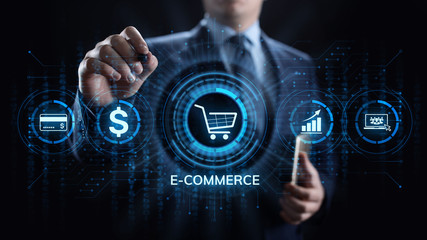 E-commerce Online Shopping Digital marketing and sales business technology concept.