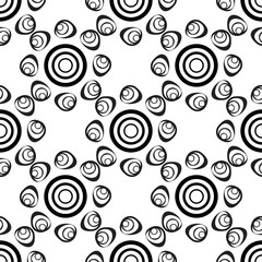 Seamless vector background. Black and white texture. Graphic modern pattern.