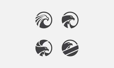 eagle pack logo, eagle icon, eagle head, vector