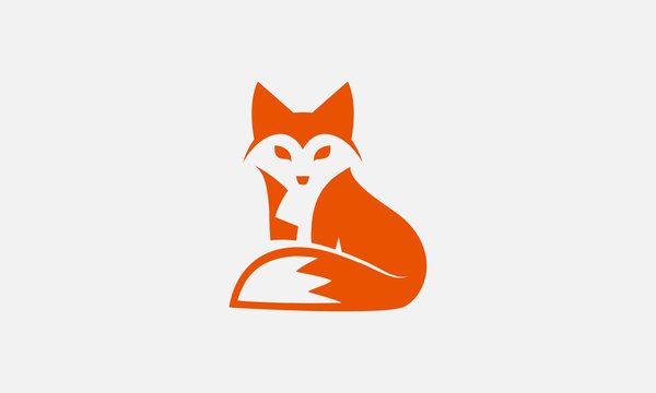 Unique Fox Logo, Fox Illustration, Vector