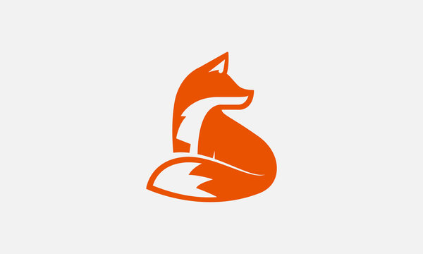 unique fox logo, fox illustration, vector