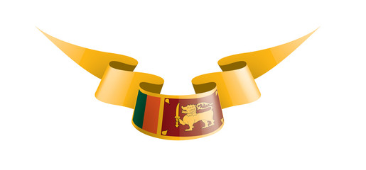 Sri Lanka flag, vector illustration on a white background
