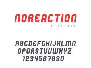 Vector latin uppercase alphabet letters and numbers. Abstract rounded font