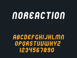 Vector latin uppercase alphabet letters and numbers. Abstract rounded font