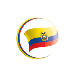 Ecuador flag, vector illustration on a white background